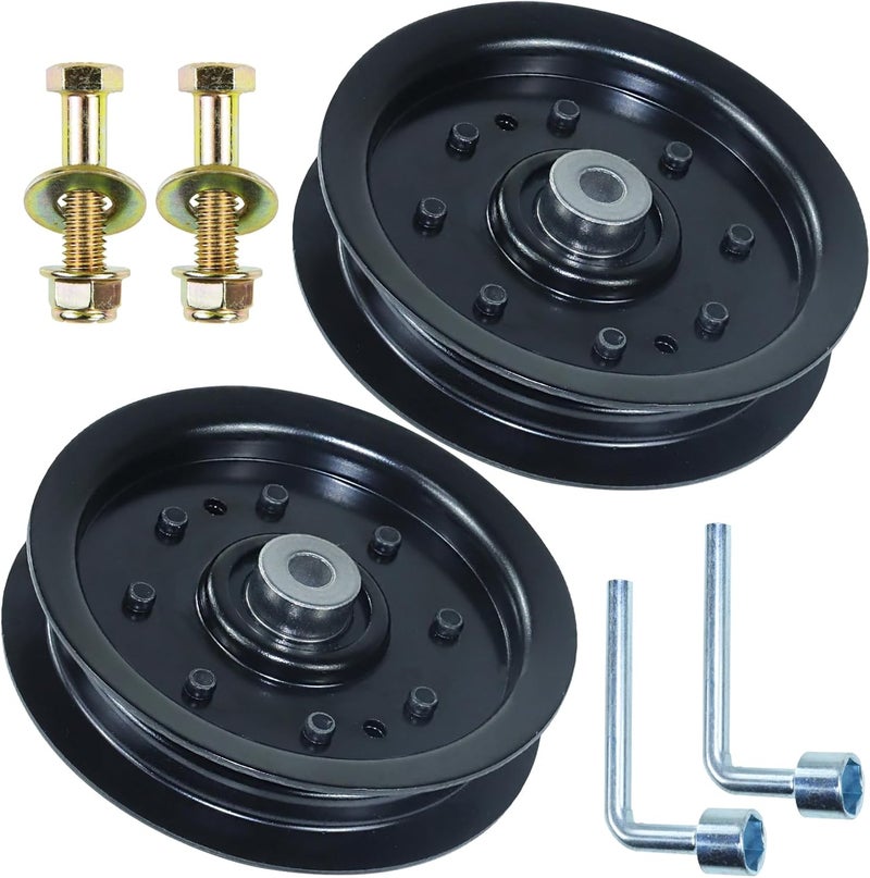LANEAGLE 2 Pack 756-04129B Idler Pulley 4.25 Replaces Troy Bilt Pulley 753-08171 Idler Pulley Kit, Cub Cadet 756-04129 Idler Pulley 756-04129, 756-04129C, 753-08068 for Cub Cadet RZT50 Lawn Tractors - Image 1